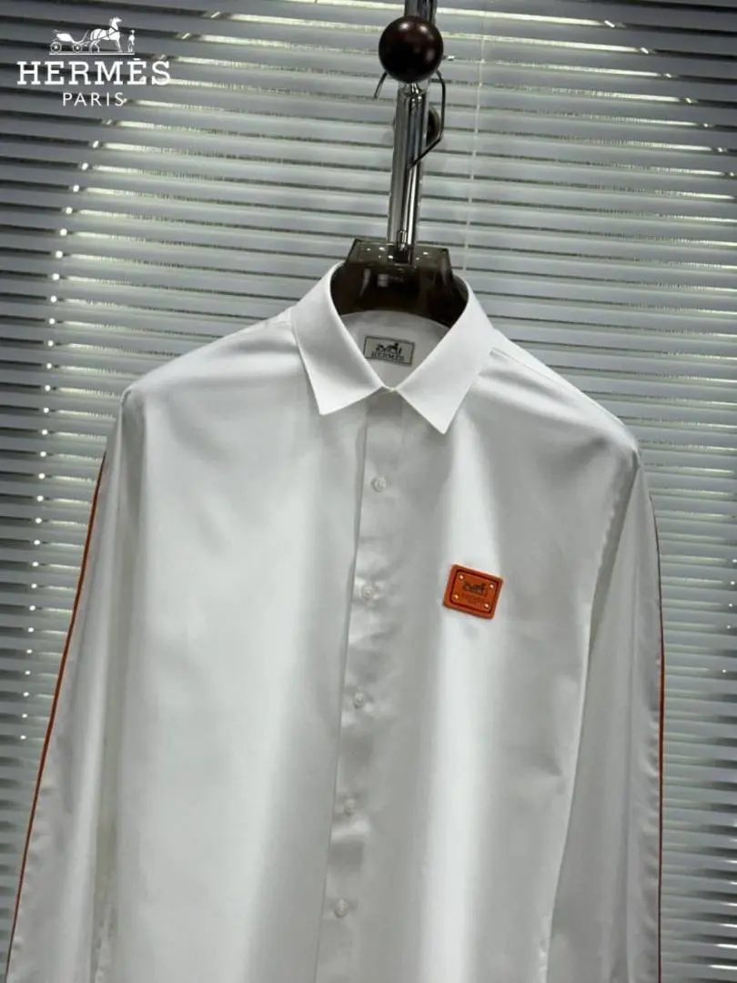 Hermes Chest Logo Box Pack Full Sleeves Shirt - Image 2