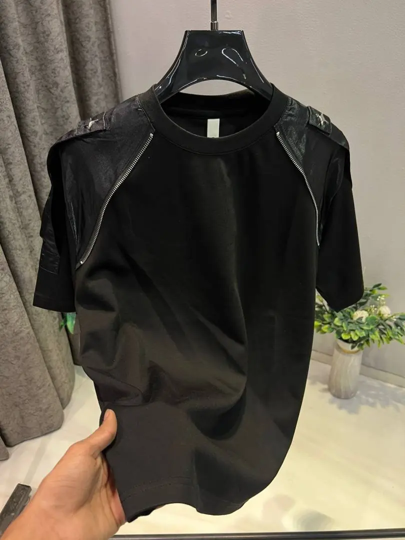 KOREAN IMPORTED HIGH DEMAND ARTICLE T-SHIRT BLACK - Image 4