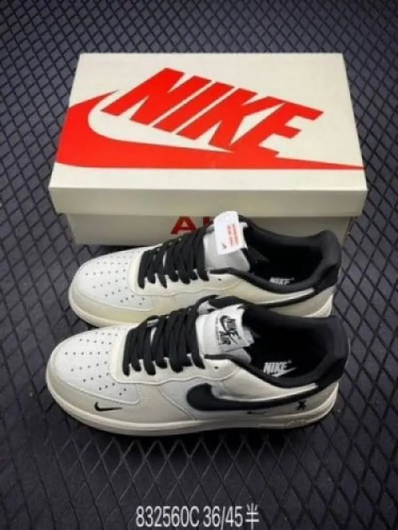 Nike airforce 1 07 low violent bear joint linen beige black sneaker - Image 6
