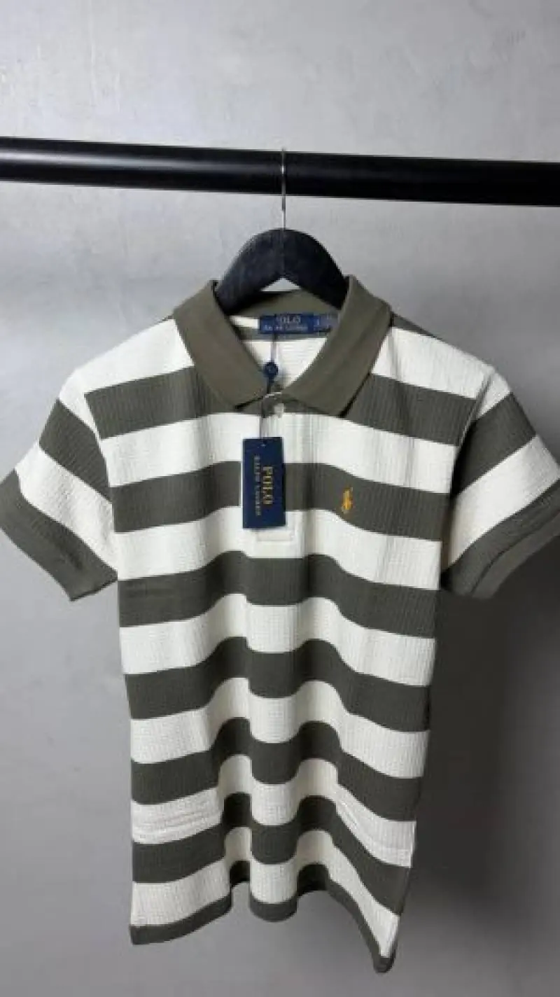 Ralph Laure n Premium Knit Striped Polo T-Shirt With OG Box Packaging 1471. Sale offer VS1000 - Image 3