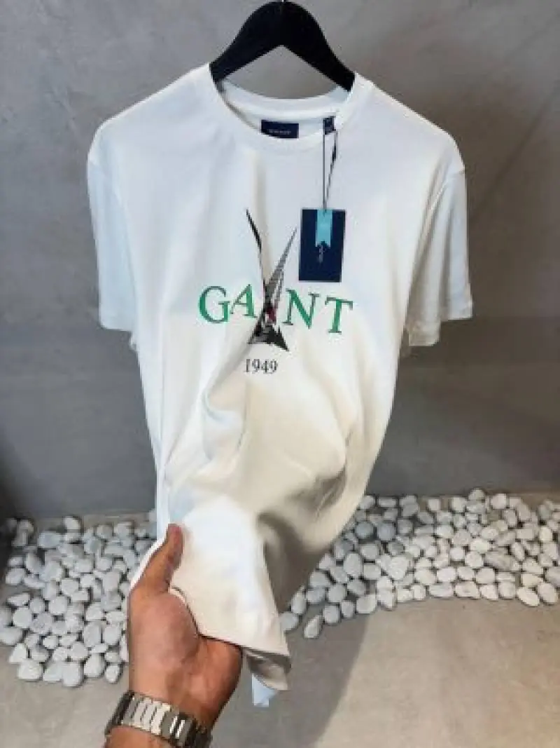 Gant Graphic Print White T-Shirt 1040 Sale Offer Vs1000 - Image 2
