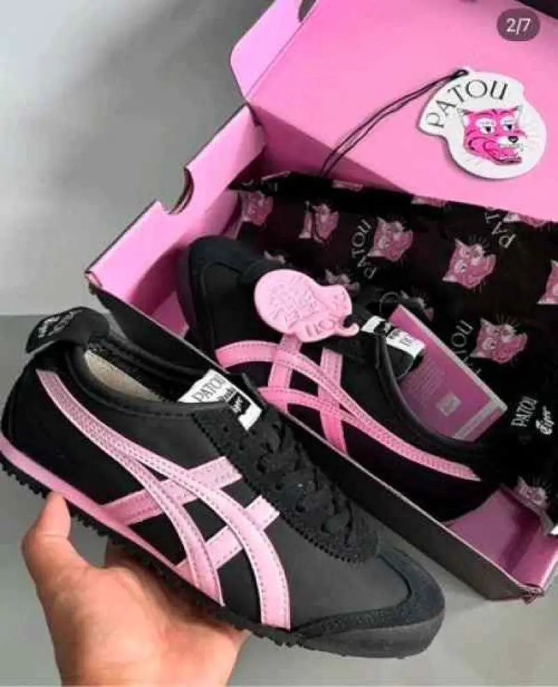 Onitsuka tiger X PATOU BLACK PINK 458 - Image 4