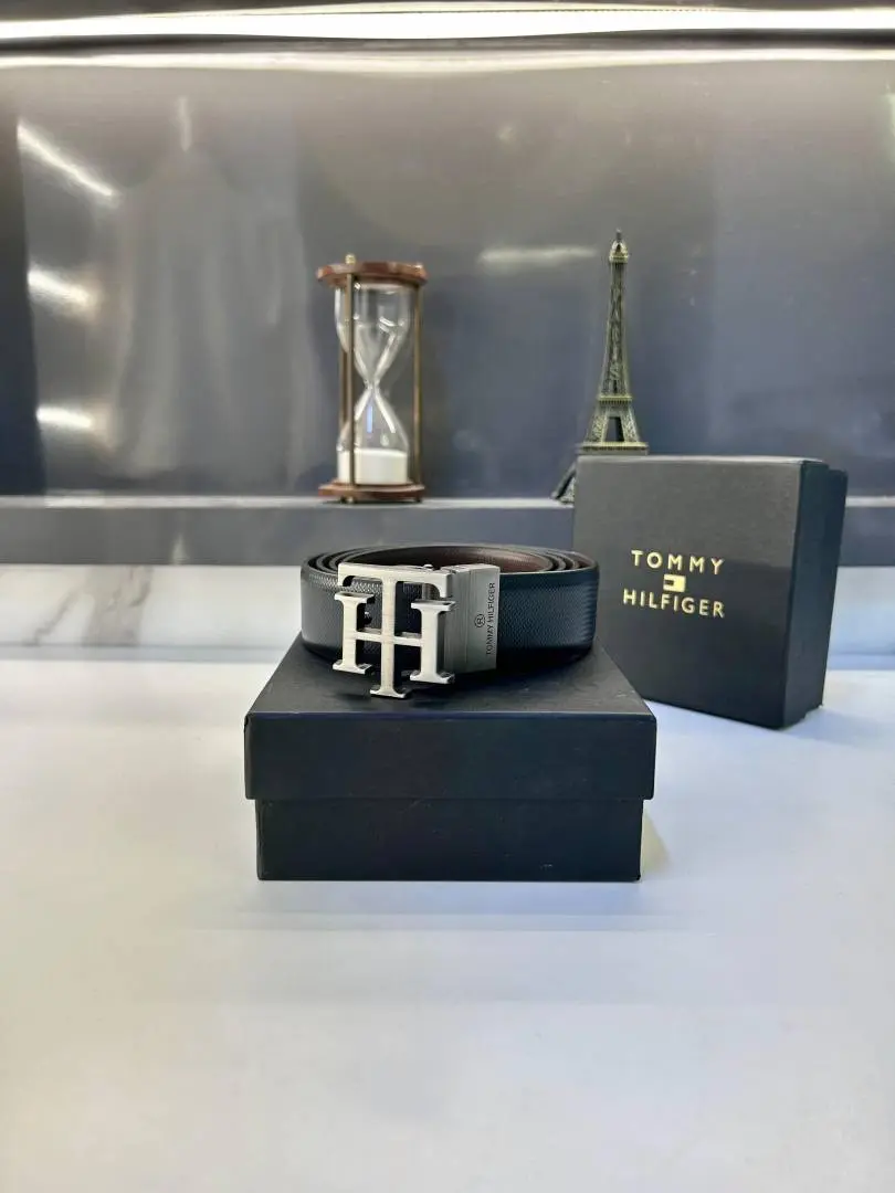 Tommy Hilfigar Grey Reversible Belt Fa 400 - Image 2