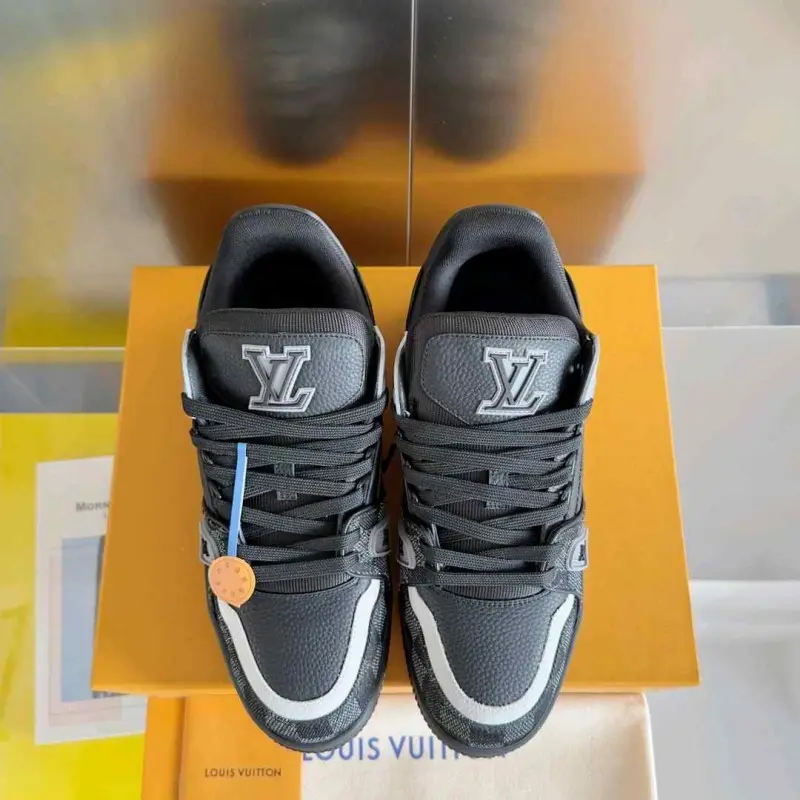 Louis Vuitton Trainer Black Grey - Image 5
