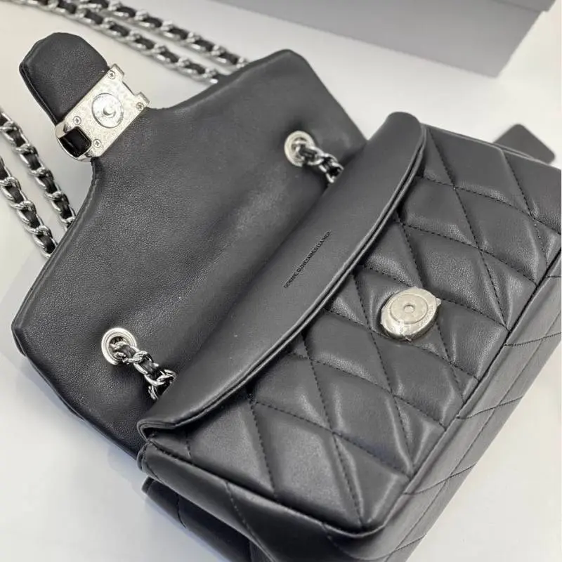 Coach Tabby 20 Shoulder Bag With OG Box & Dust Bag (Black Silver-945) - Image 6