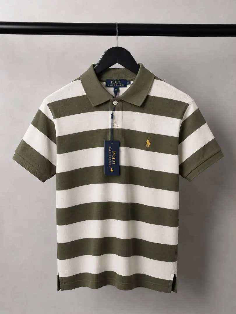 Ralph Laure n Premium Knit Striped Polo T-Shirt With OG Box Packaging 1471. Sale offer VS1000