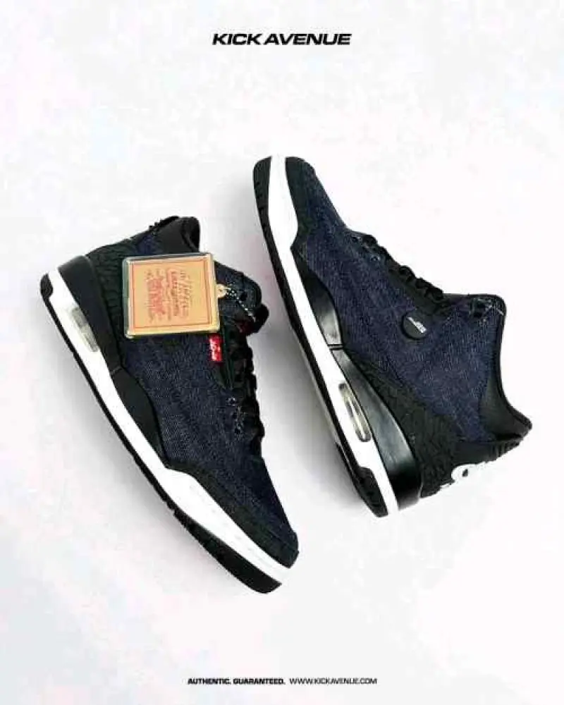 Nike Leviis x Air Jordan 3 Retro Indigo MenTrack 658 - Image 3