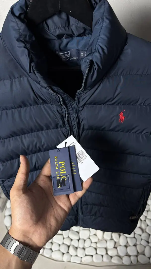 Polo Ralf Lauren Quilted Puffer Jacket Navy Blue 1013 - Image 4