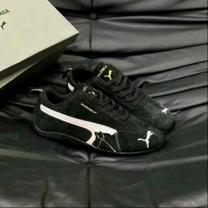 Puma x Balenciagaa Speedcat Suede Distressed BLACK - Image 3