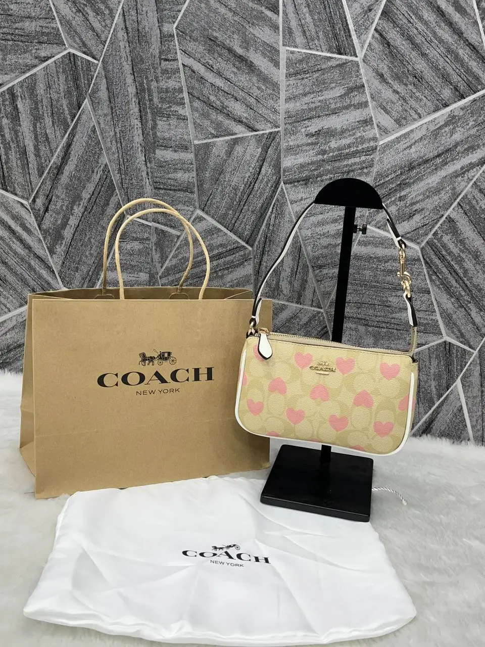 Coach Nolita 19 Heart Edition With Original DustCover CarryBag - Image 2