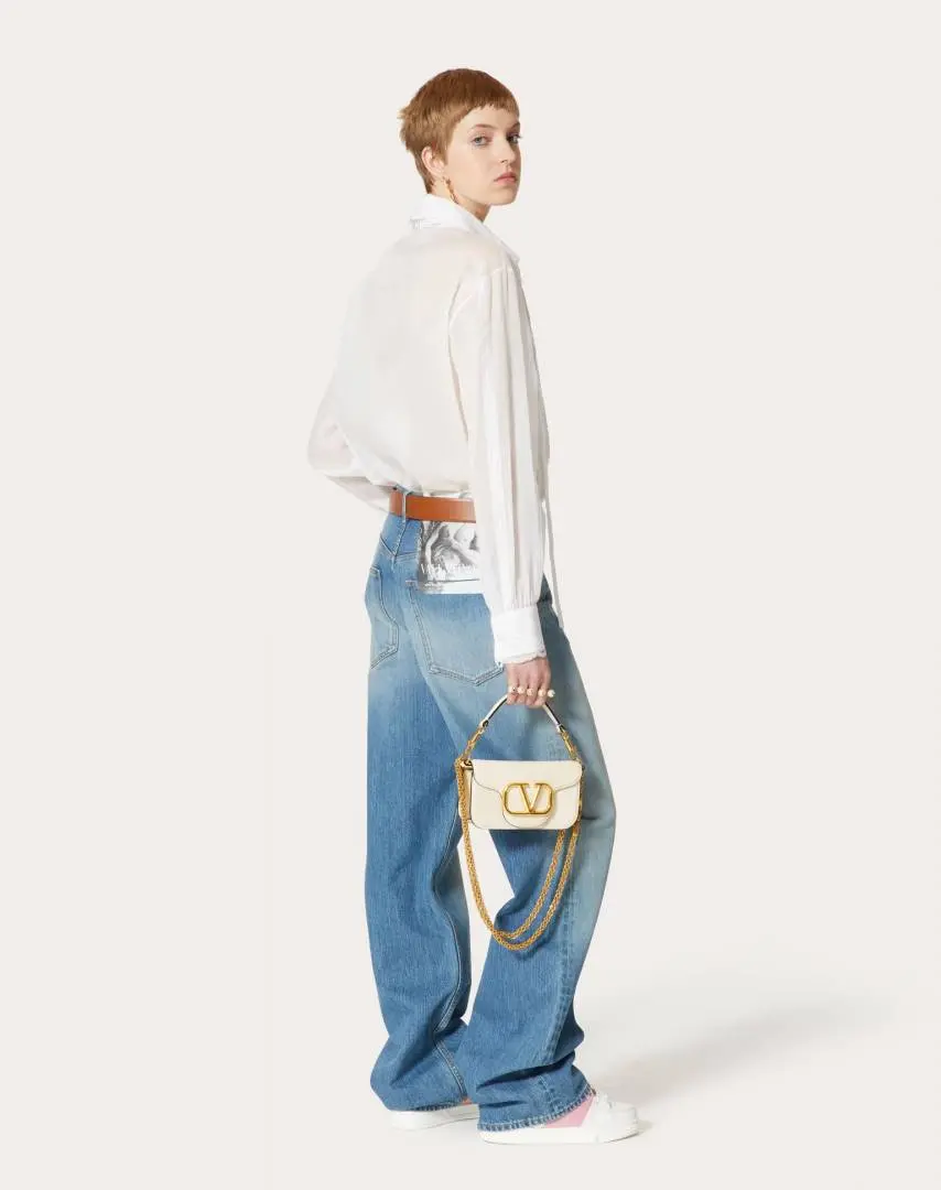 Valentino VLogo White Small ShoulderBag With OriginalBox DustCover - Image 6