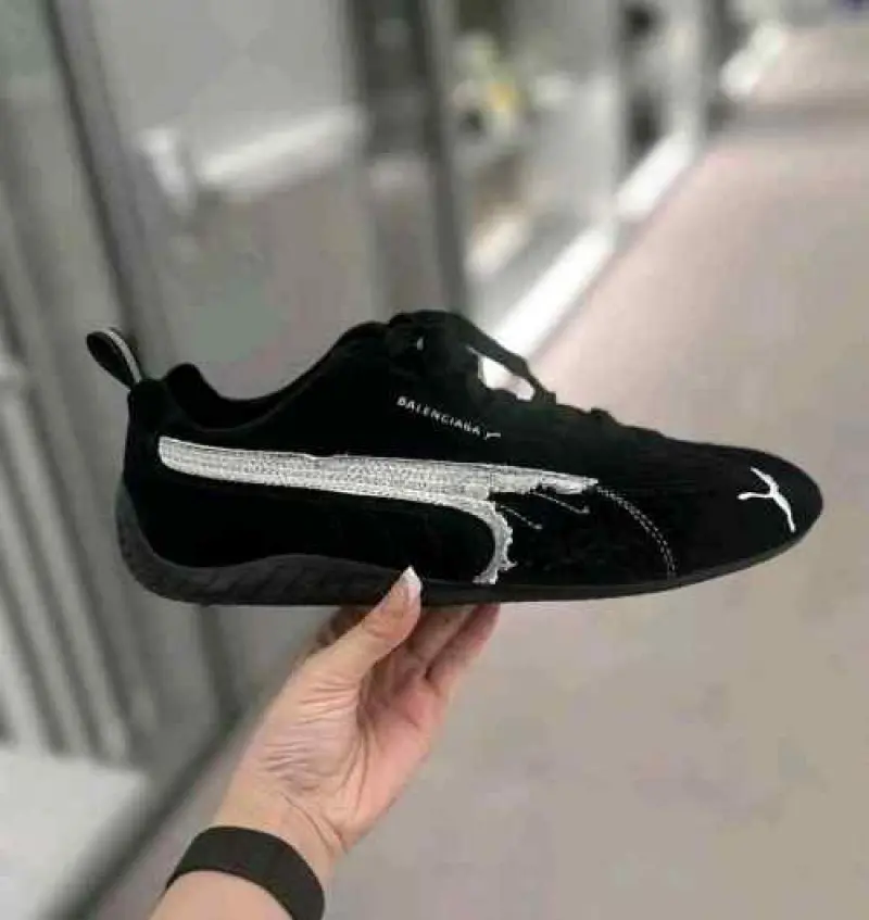 Puma x Balenciagaa Speedcat Suede Distressed BLACK - Image 5