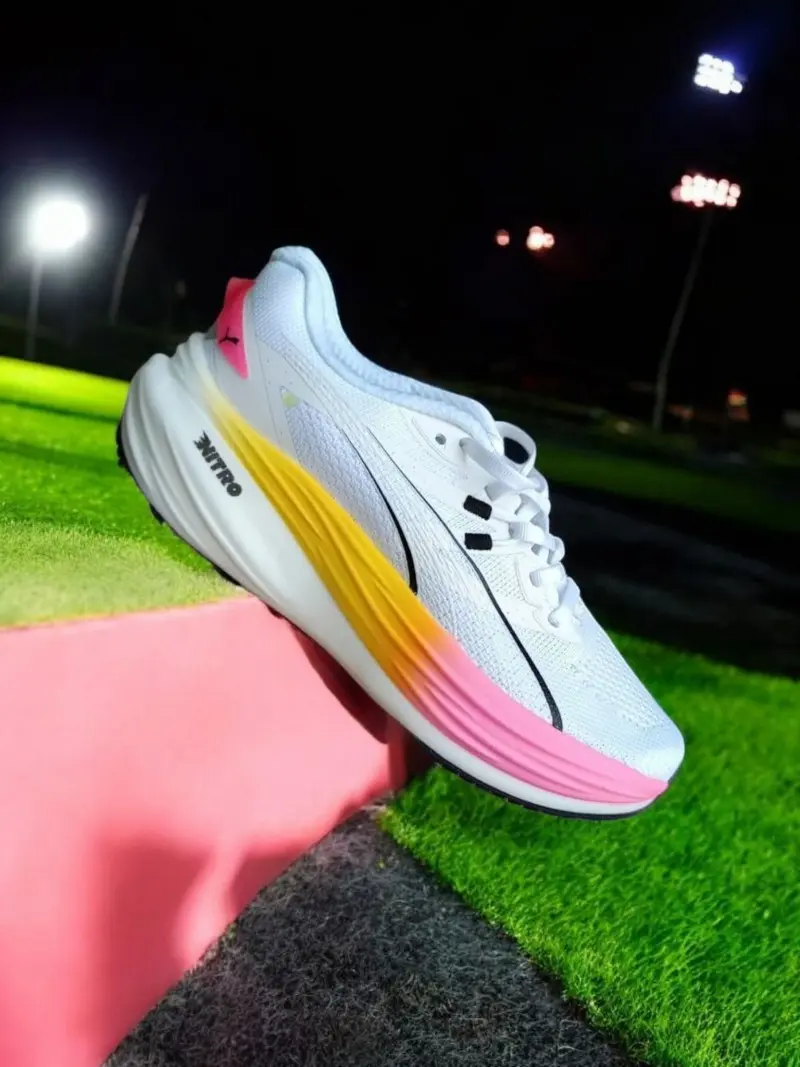 Puma Womens Deviate Nitro 3 White Orange 1797 - Image 2