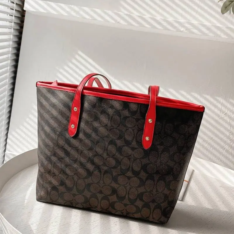 Coach Signature City Tote Bag With OG Box & Dust Bag (Dark Brown-829) - Image 4