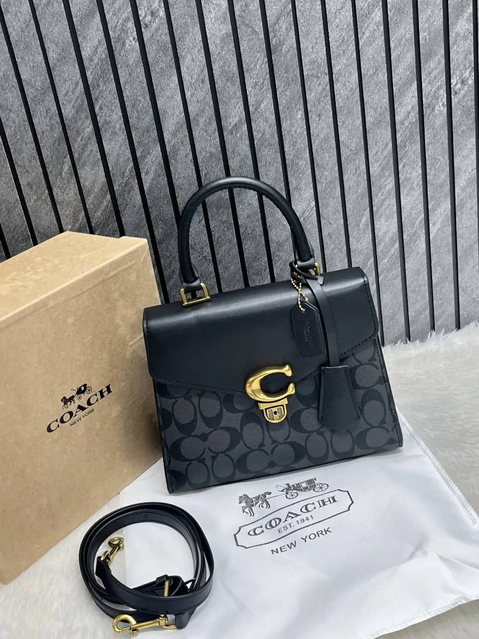 Coach Samie Top Handle Medium Handbag With OriginalBox - Image 3