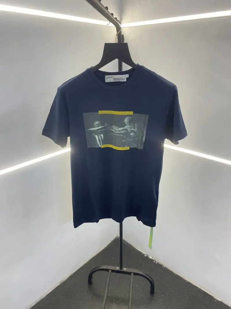 Of white navy graphics over size imported tshirt sale - Image 4