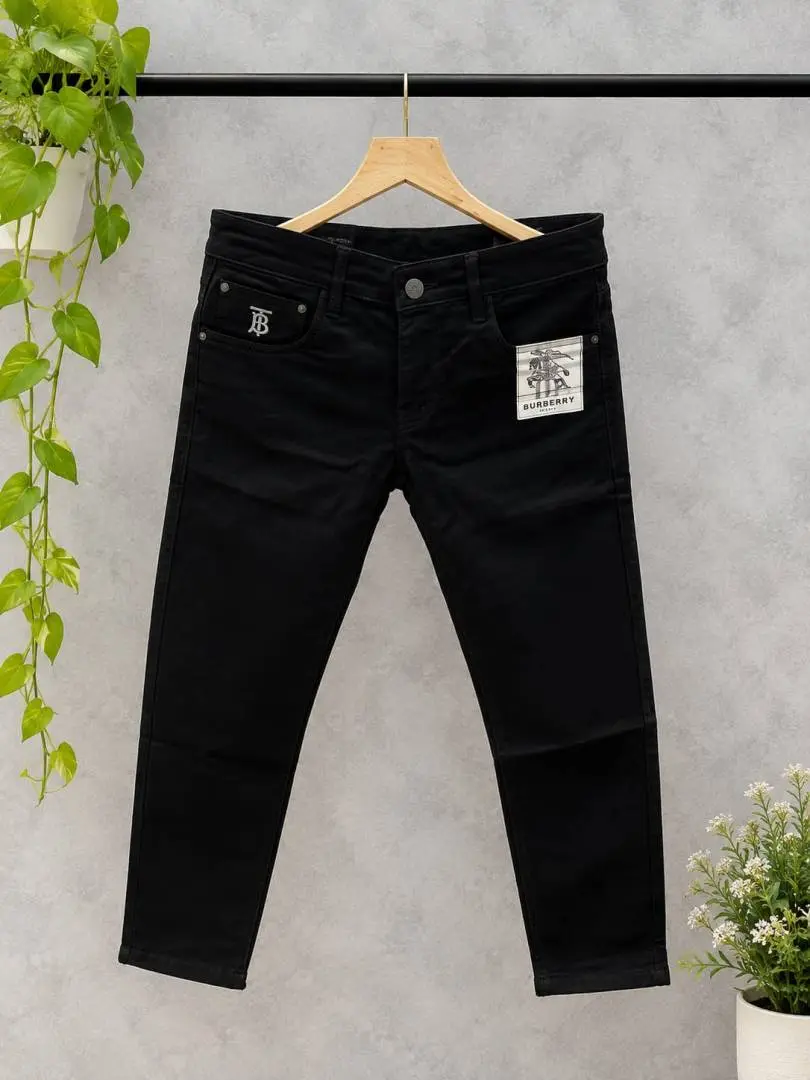 Burberry Black Regular fit Denim with back pocket Logo Sale Offer 3132