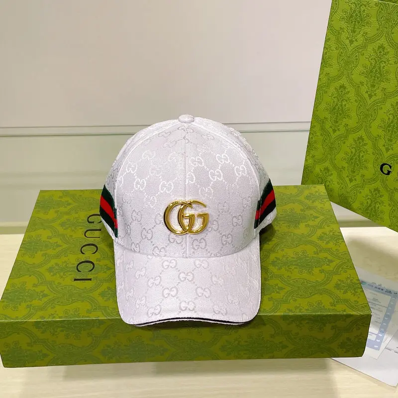 Gucci GG Stripes Monogram Front Logo Premium Unisex Cap With Safety Box - Image 5