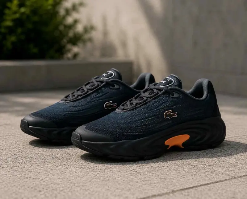 Lacoste Spinor Dark Gray and Orange 6132 - Image 4