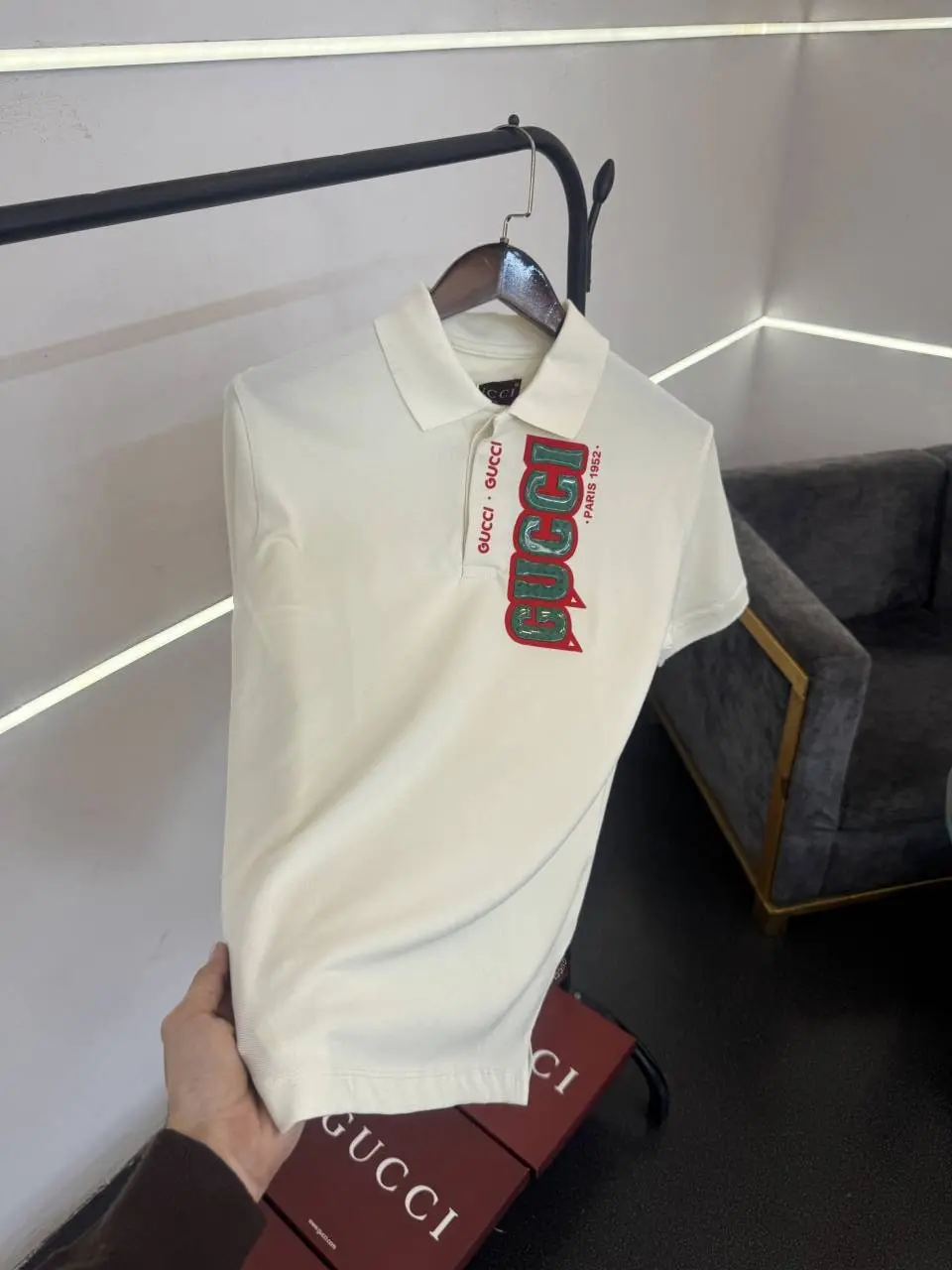 Gucci imported box pack polo tshirt cream - Image 2