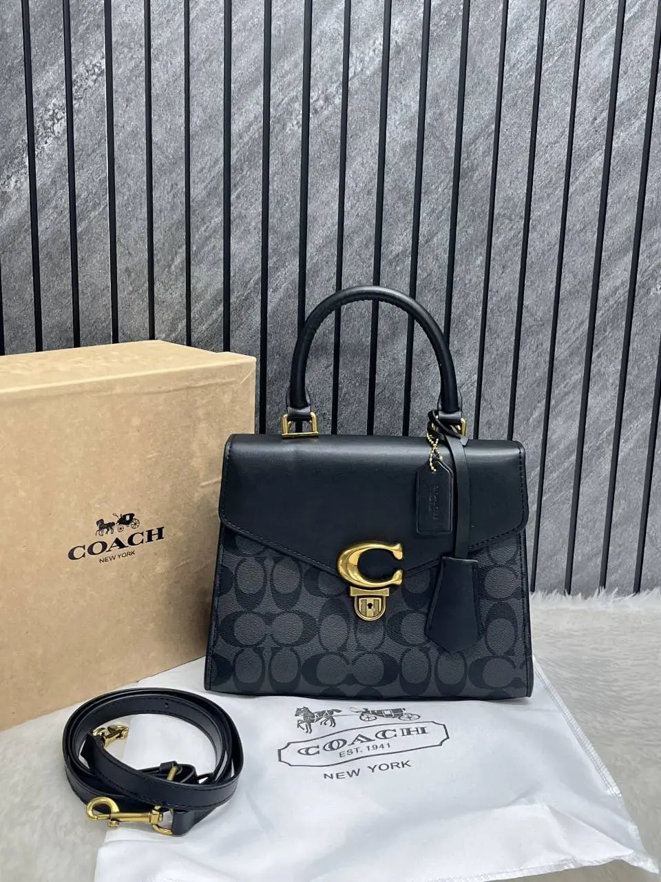 Coach Samie Top Handle Medium Handbag With OriginalBox - Image 2