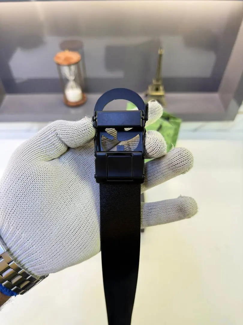 Gucci Black Silver Premium Quality Belt Fa 1304 - Image 4