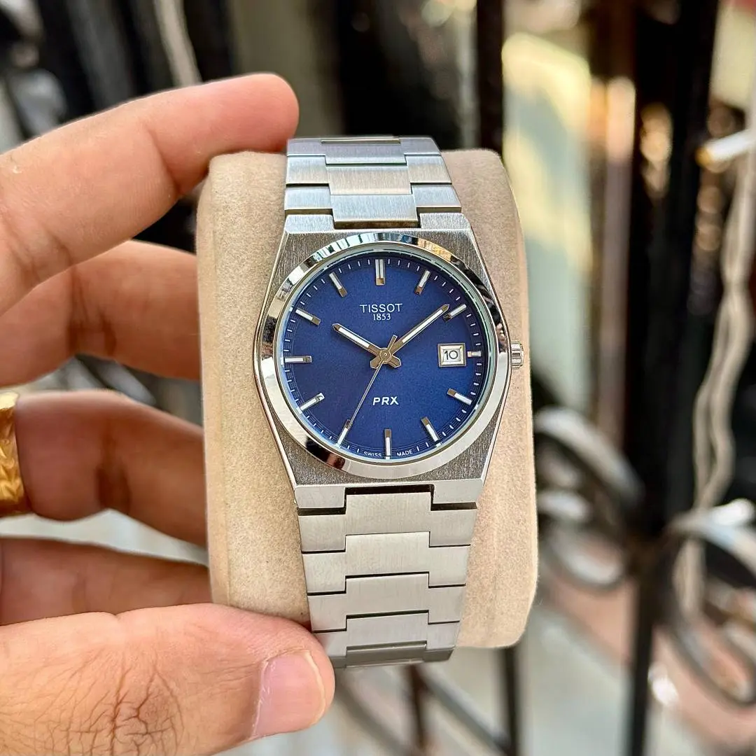 Tissot PRX Ladies Silver Blue - Image 3