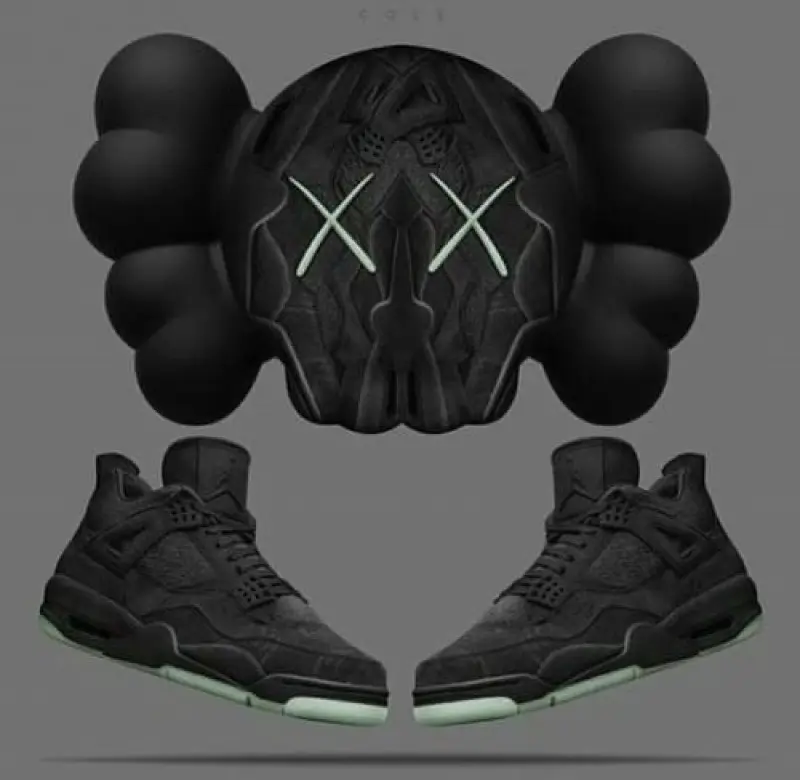 air jordan 4 kaws black - Image 2
