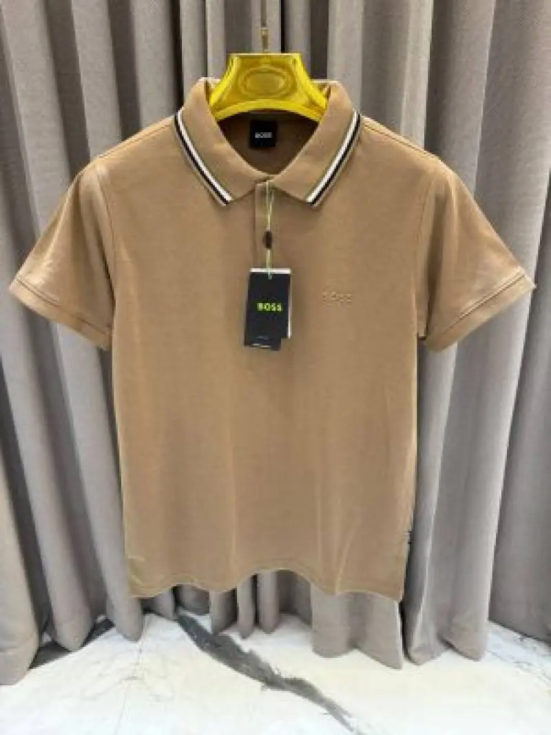 No Return Hugo Bos Chest Logo Polo T-shirt Coffee