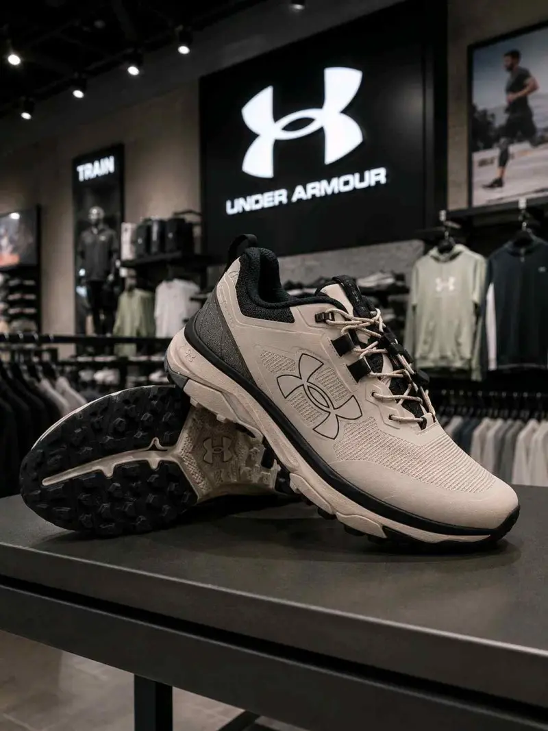 Under Armorr Charged Bandit Trail 2 Beige & Black 2573 - Image 2