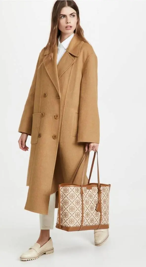 Tori Burch Jacquard Monogram Embriodery Tote With DustCover - Image 2