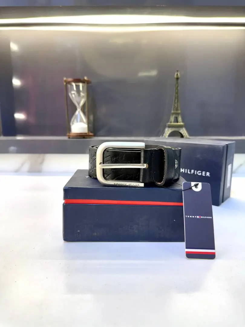 Tommy Hilfigar Black Premium Quality Belt Fa 495 - Image 2