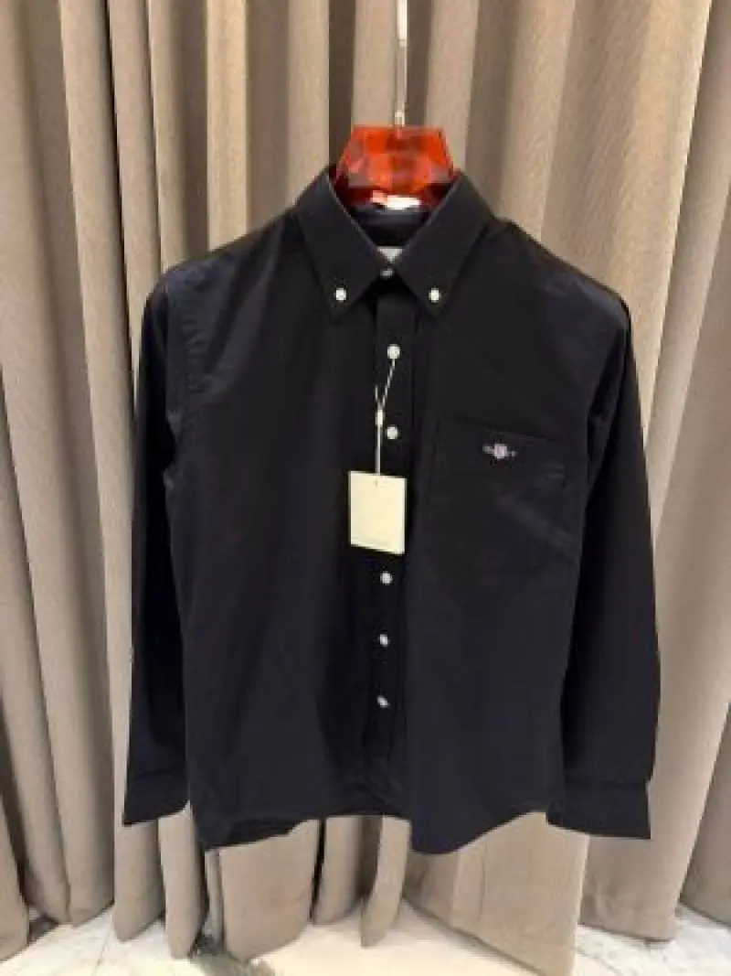 Gant Pocket Logo Full Sleeves Shirt Black