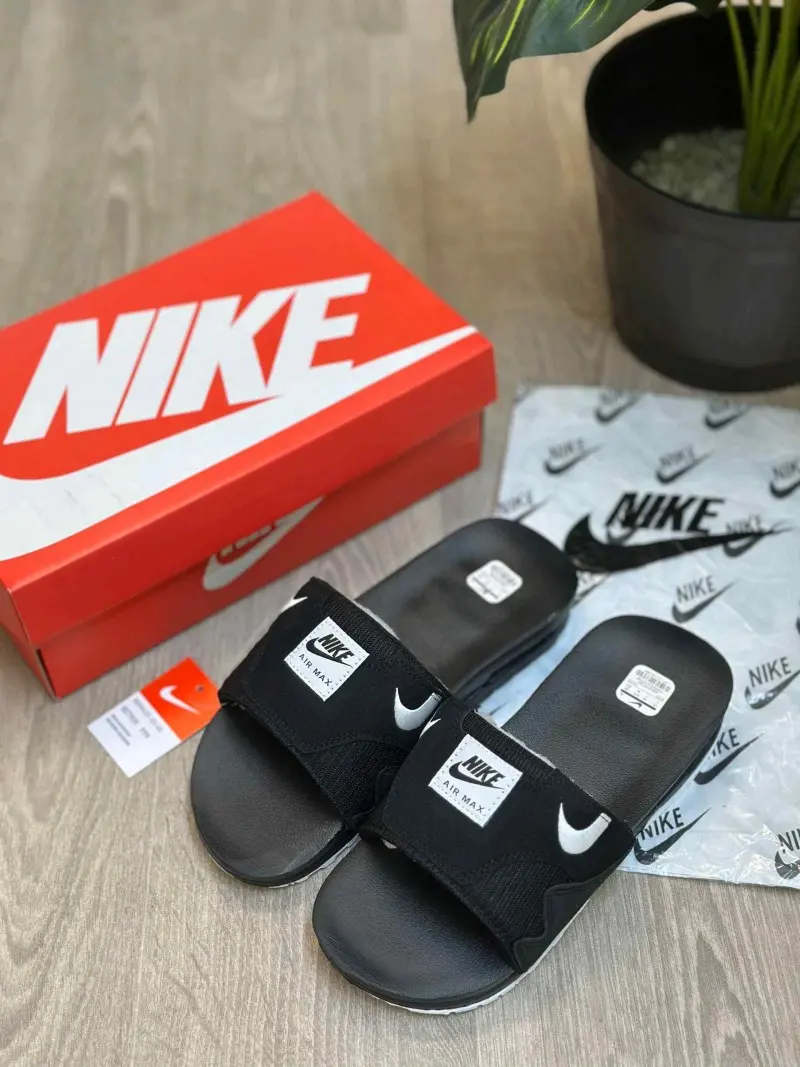 Nike Airmax 1 Premium Black White Flip-Flop - Image 2