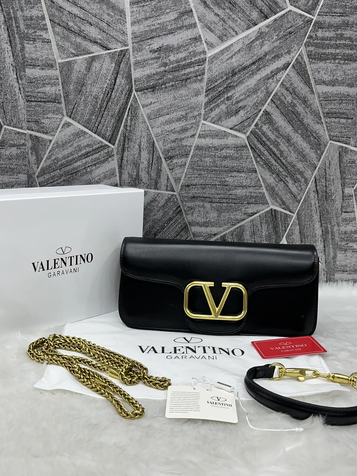Valentino V Loco Black Large Shoulder Bag With OriginalBox - Image 2