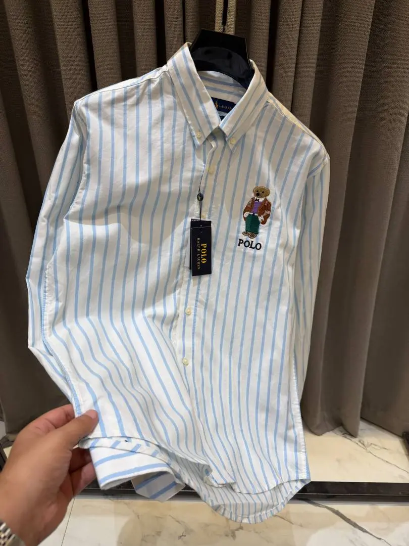 Ralph Lauren Chest Teddy Full Sleeves Shirt Sky - Image 2