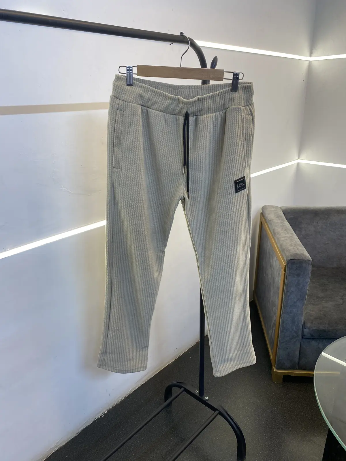 Coach imported tracksuit with brand zip and knitted fabric along with side pockets beige sale - Image 3