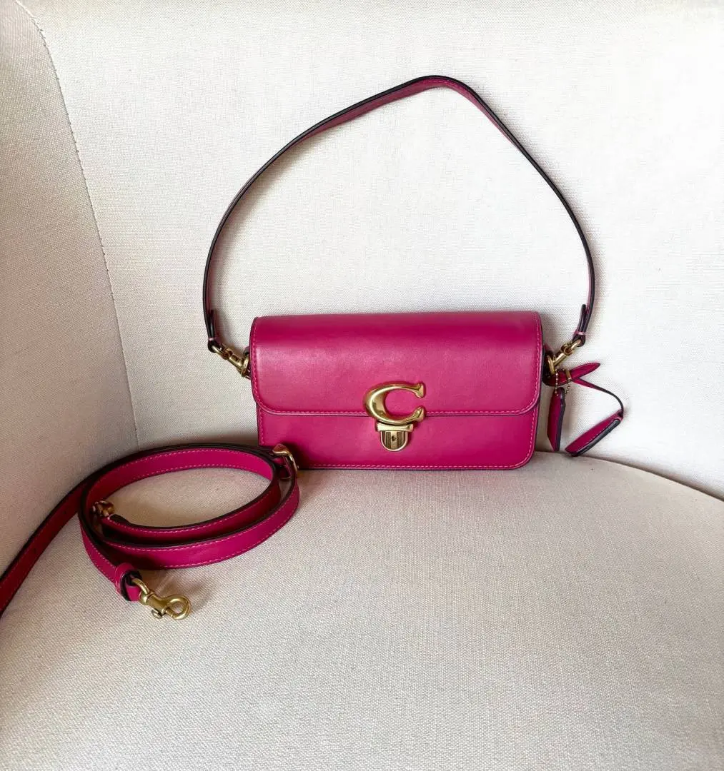 Coach Studio Baguette Hot-Pink Leather With OriginalBox DustCover Tags - Image 3