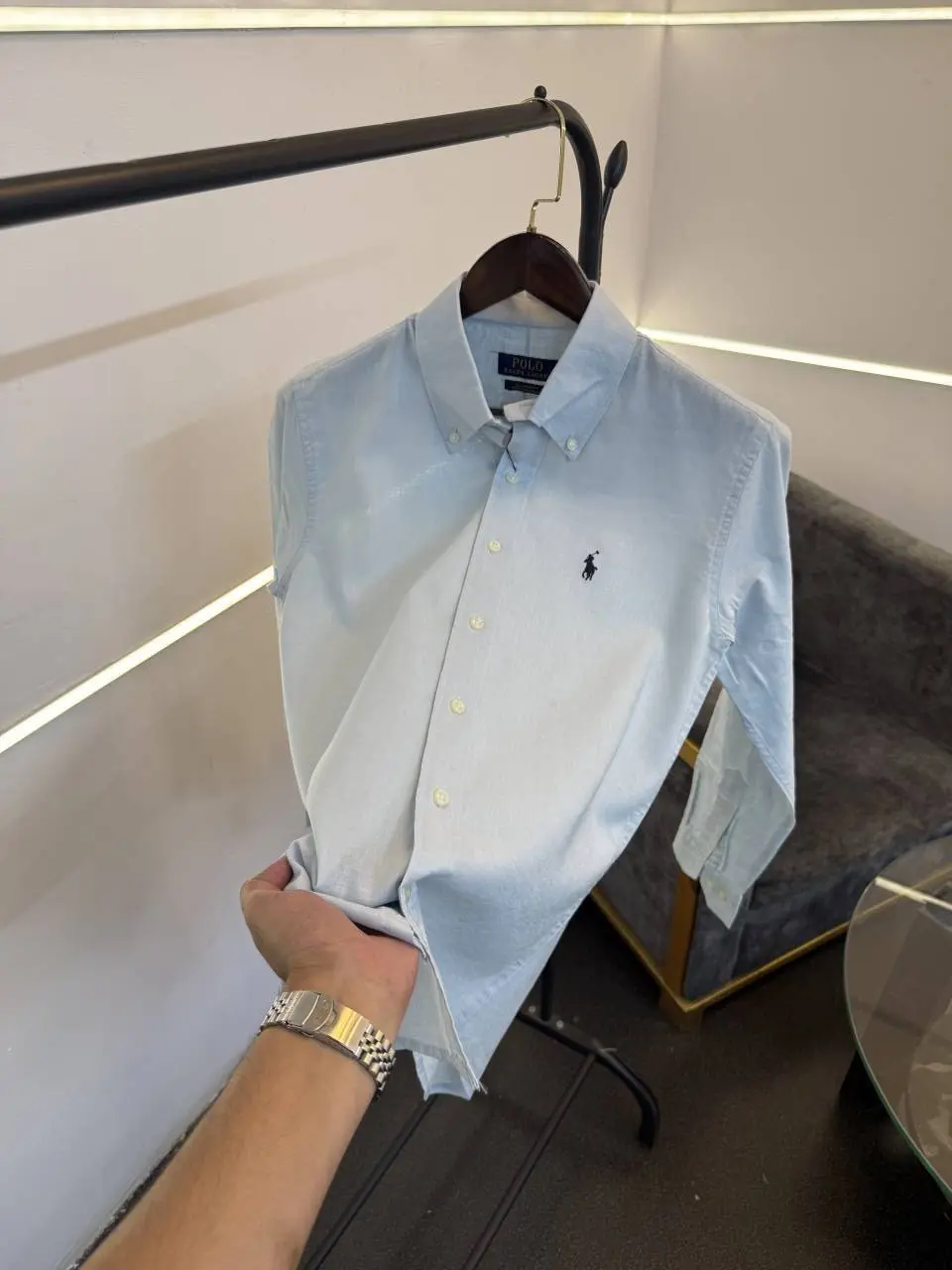 Ralph lauren linen imported shirt sky blue - Image 2