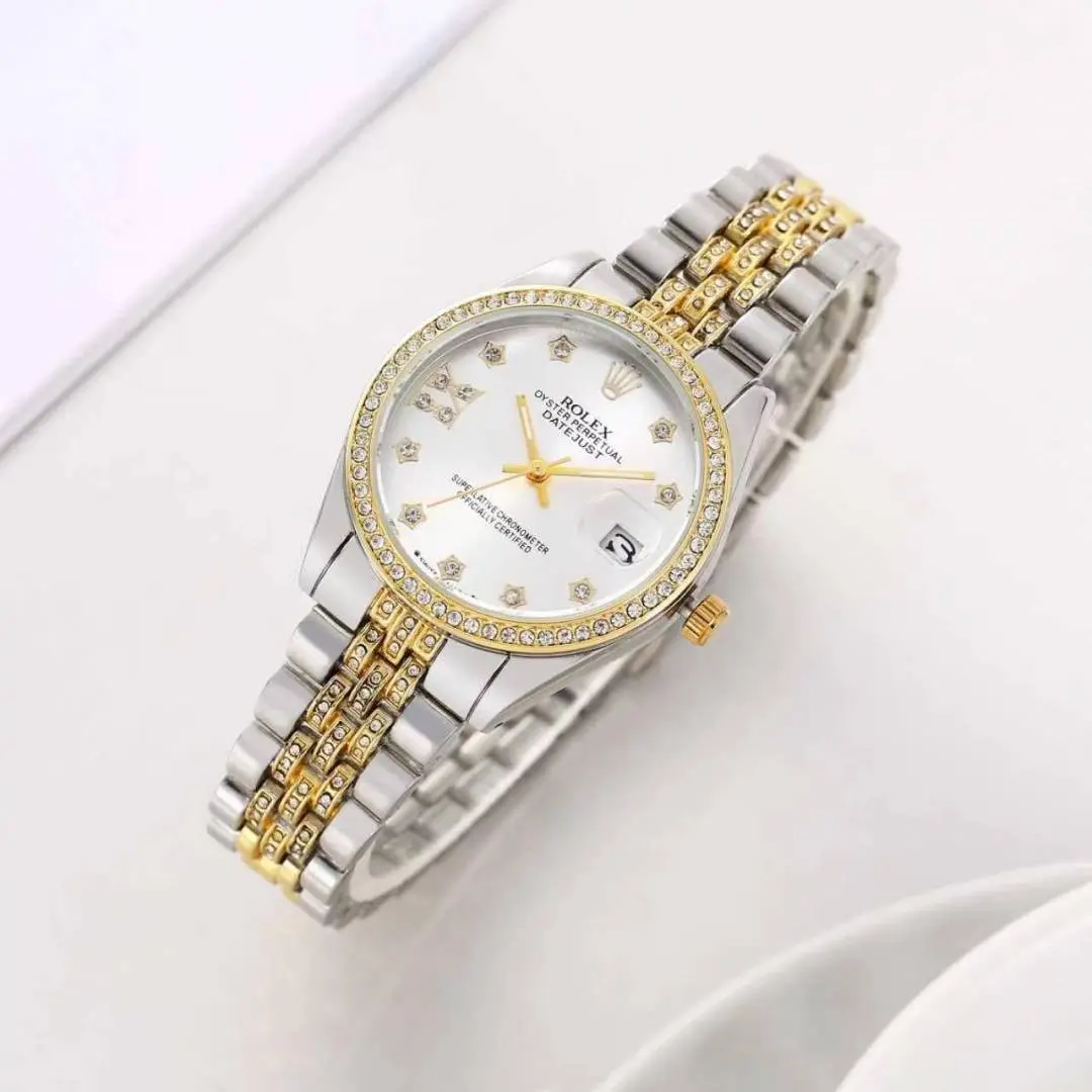 Rolex Oyester Perpetual Date Just 2Ton-Gold-White