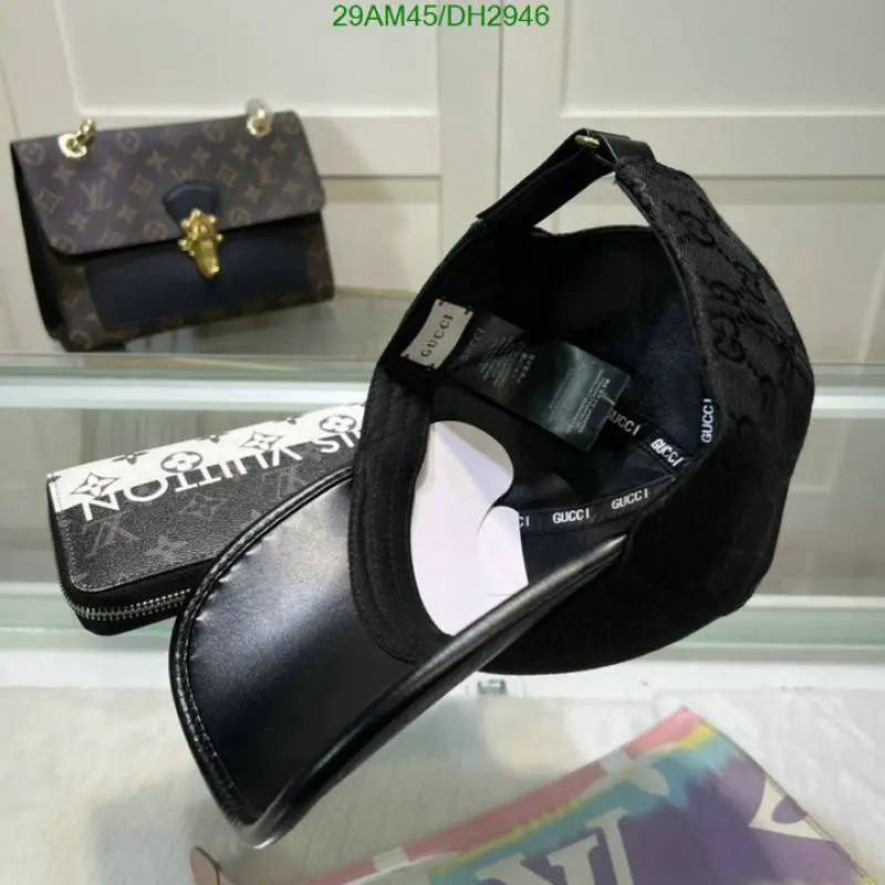 Gucci GG Small Monogram Leather Black Premium Unisex Cap With Safety Box - Image 3