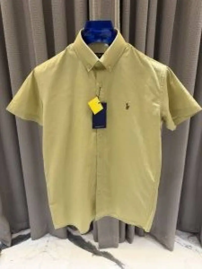Ralph lauren Premium Half Cotton Mustard Green Shirt - Image 2