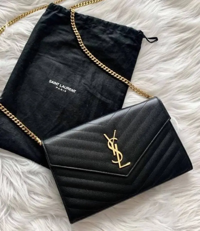 Ysl Envelope Flap Crossbody Bag With OriginalBox & Dust Cover - Image 4