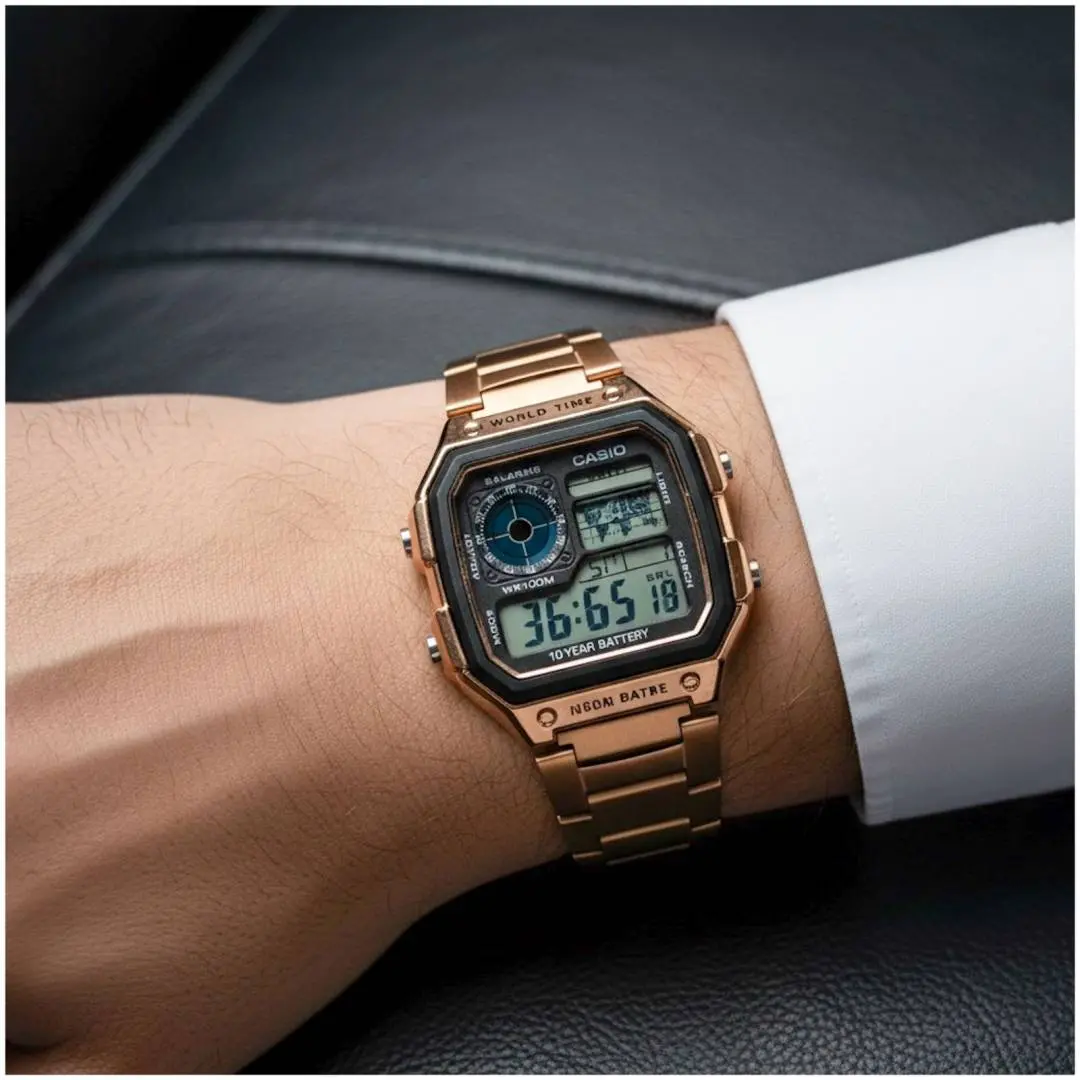 Casio illuminator AE-1200-WHD-1AV - Rose Gold