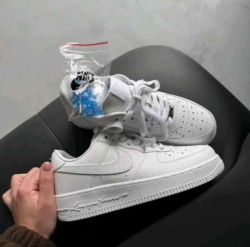 Nocta X Nikkee Airforce 1 Low Certified Lover Boy Triple White - Image 7
