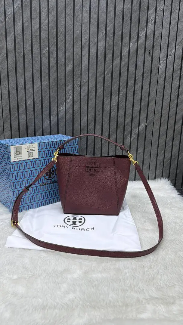 Tori Burch McGraw Bucket Bag With OriginalBox DustCover - Image 3