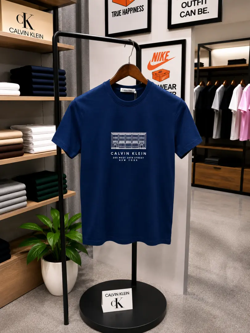 Calvin klei imported round neck tshirt blue