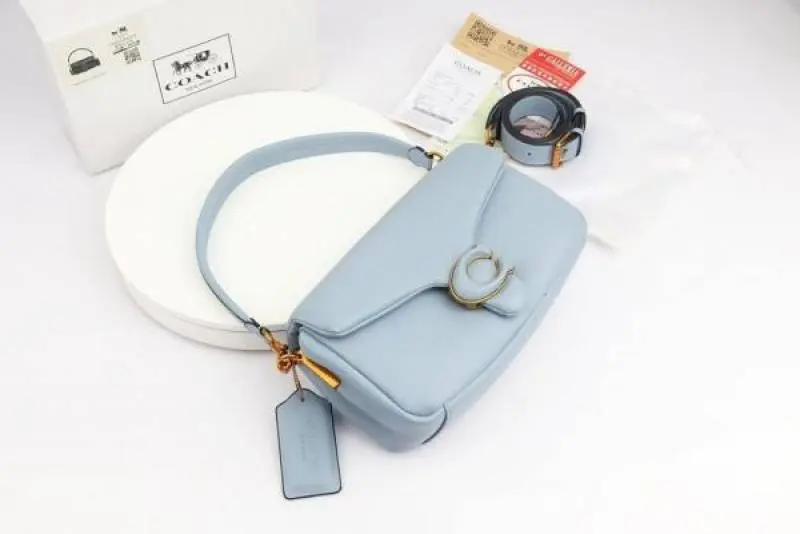 Coach Pillow Tabby Shoulder Bag With OG Box & Dust Bag & Extra Shoulder Strap (Blue-1000) - Image 2
