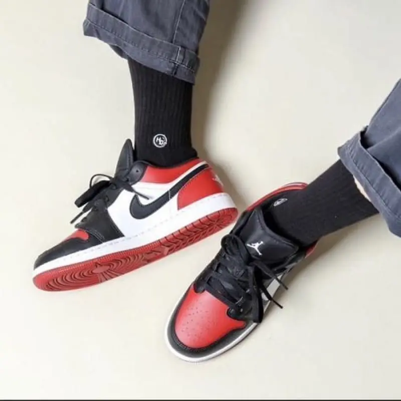 Air Jordan 1 Low Bred Toe Semi Ua - Image 7