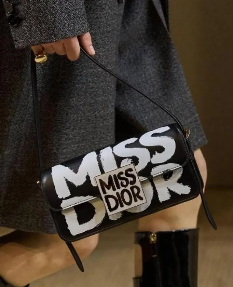 Miss Dioor Luxury Edition Superior Quality Flap Shoulder Bag With OG Box & Dust Bag (Black - 1017) - Image 7